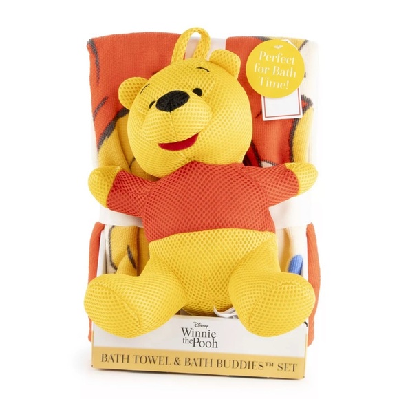 Disney Winnie the Pooh Towel & Bath Buddy Set - Picture 1 of 9